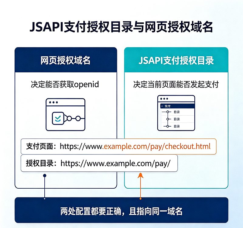 JSAPI支付授权目录与网页授权域名配置说明